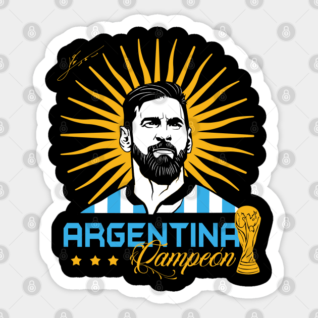 Argentina Messi world cup champions Sticker by MarCreative